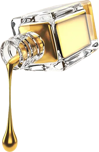 gold nail polish dip